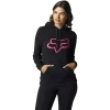 Fox Racing Womens Boundary Black/Pink Pullover Hoodie