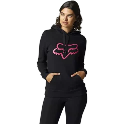 Fox Racing Womens Boundary Black/Pink Pullover Hoodie